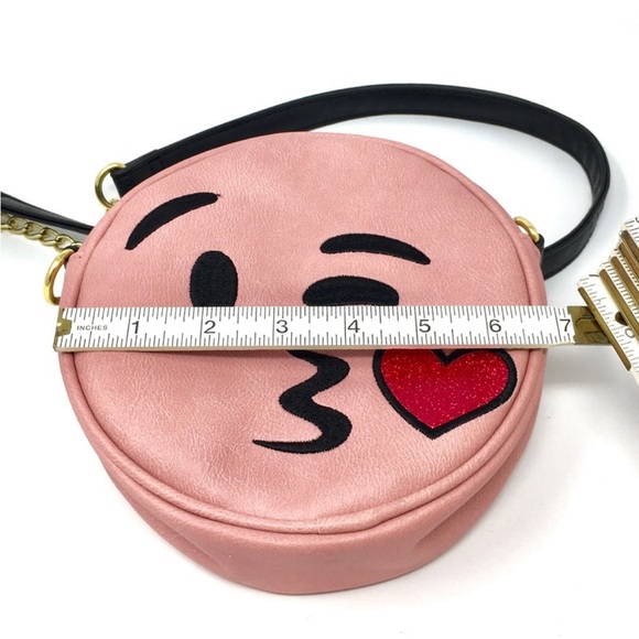 Olivia Miller Pink Taffy Kiss Emoji Crossbody Handbag Collection Purse Bag - Picture 9 of 11